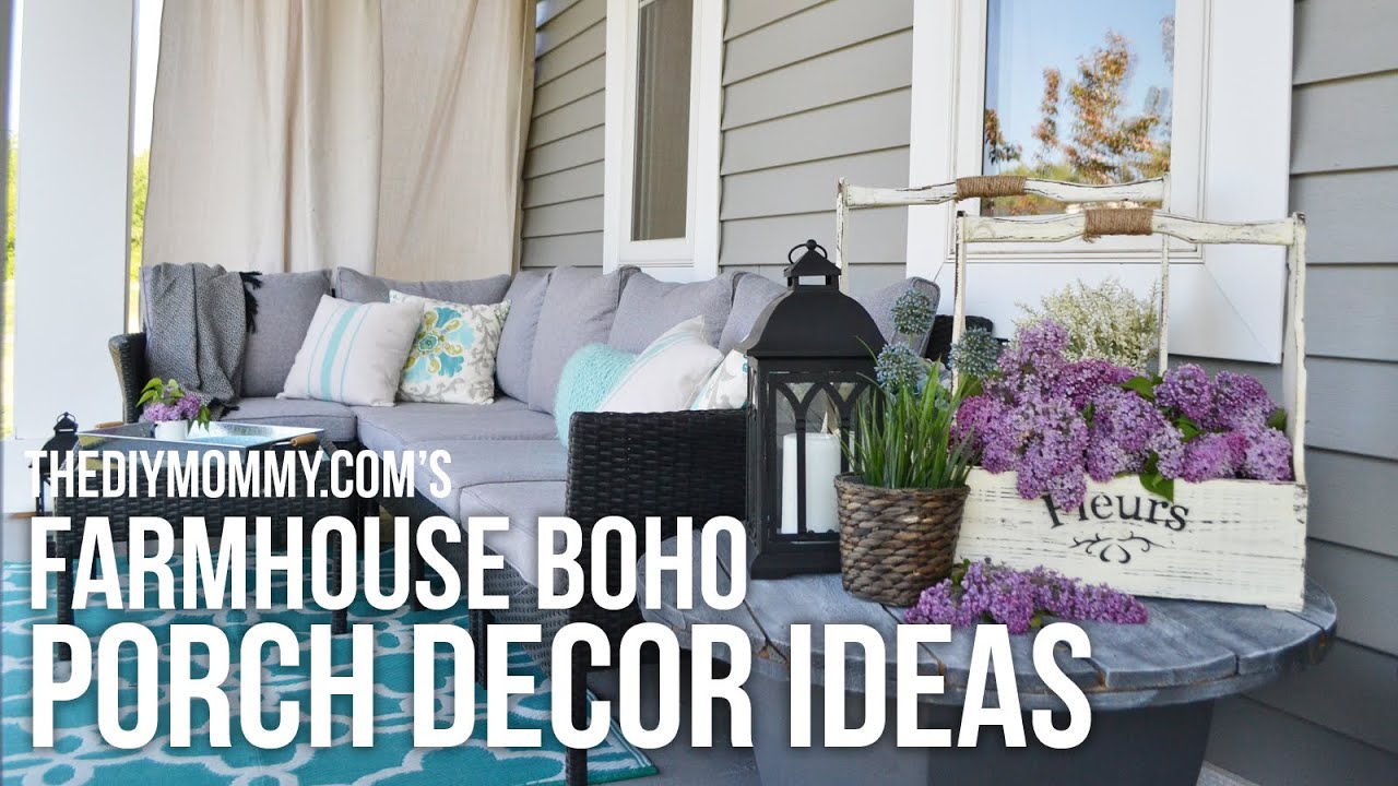 Farmhouse Boho DIY Porch Decor Ideas // Our 2016 Porch Tour
