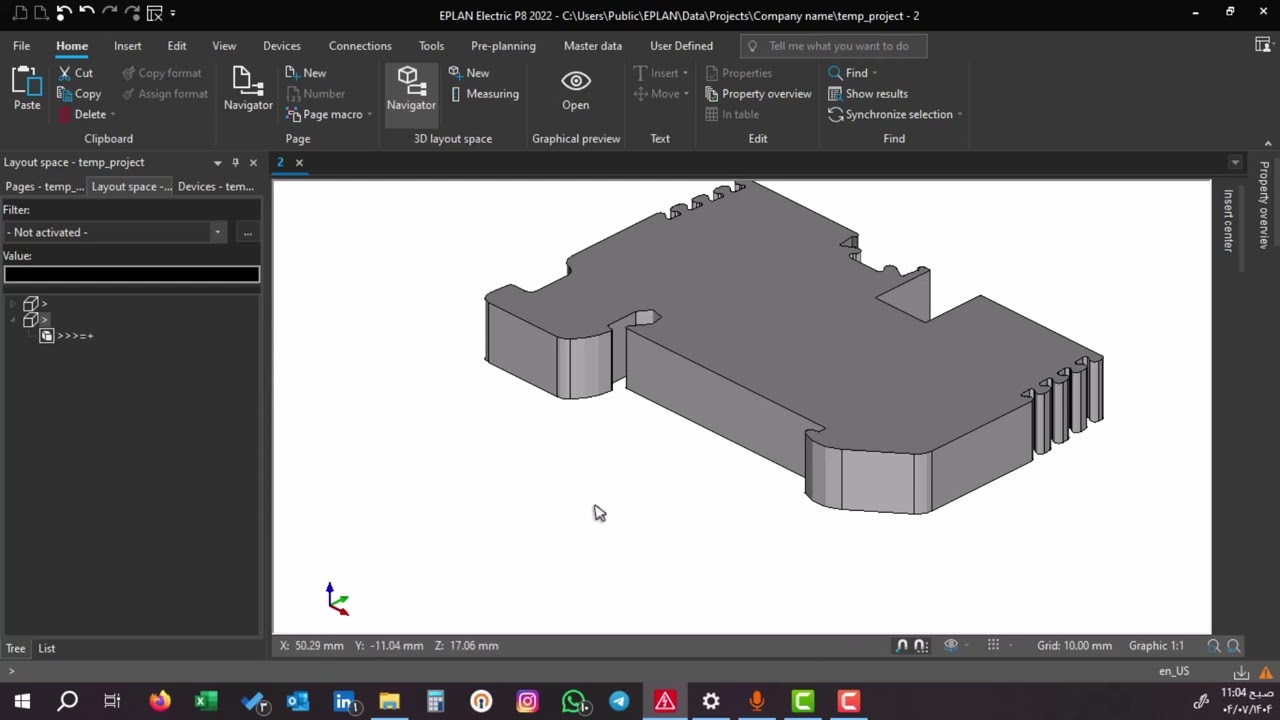 How to rotate devices in 3D layout space in EPLAN