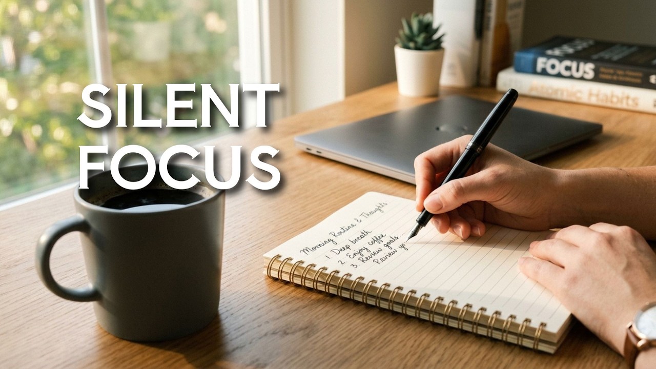 Deep Work Piano 1 Hour – Silent Productivity | Minimal Focus Music (70 BPM)