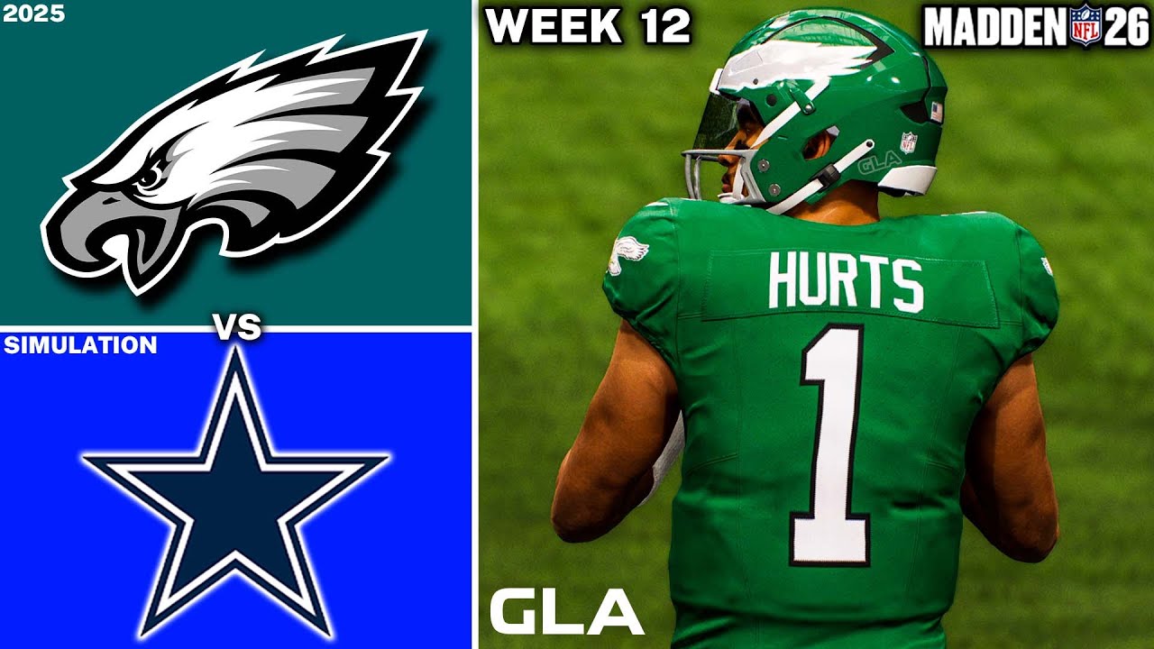 Eagles vs. Cowboys | Week 12 Simulation & Prediction | Madden 26 PS5