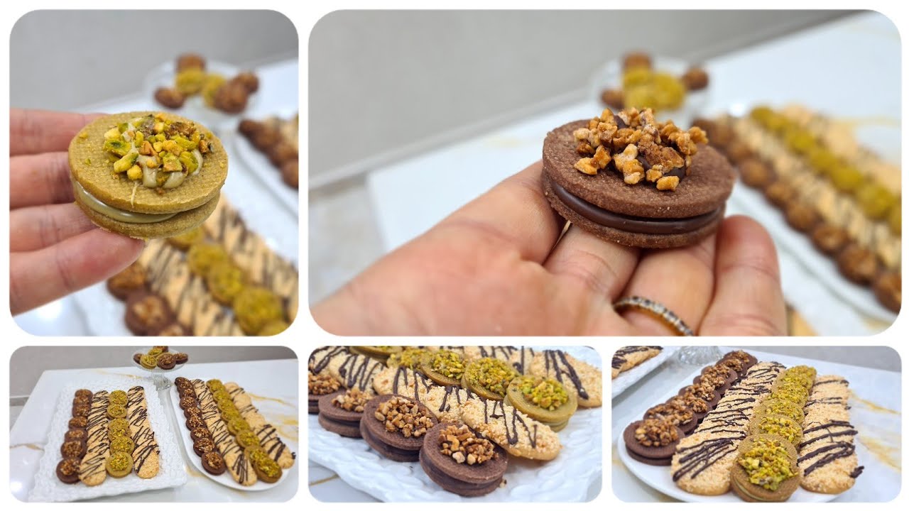 Gâteaux de l'Eid Elfitr || Avec une seule et même pâte : 3 sortes de gâteaux || Sablé prestige