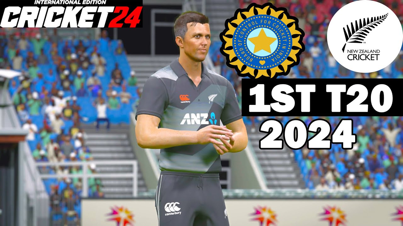 India vs New Zealand 1st T20 Match 2024 - Cricket 24 Gameplay 1080P 60FPS