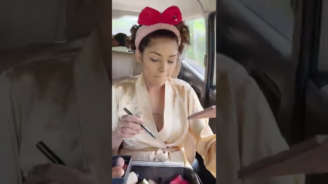 This is how I do my make up in a running car. #makeup #peyajannatul