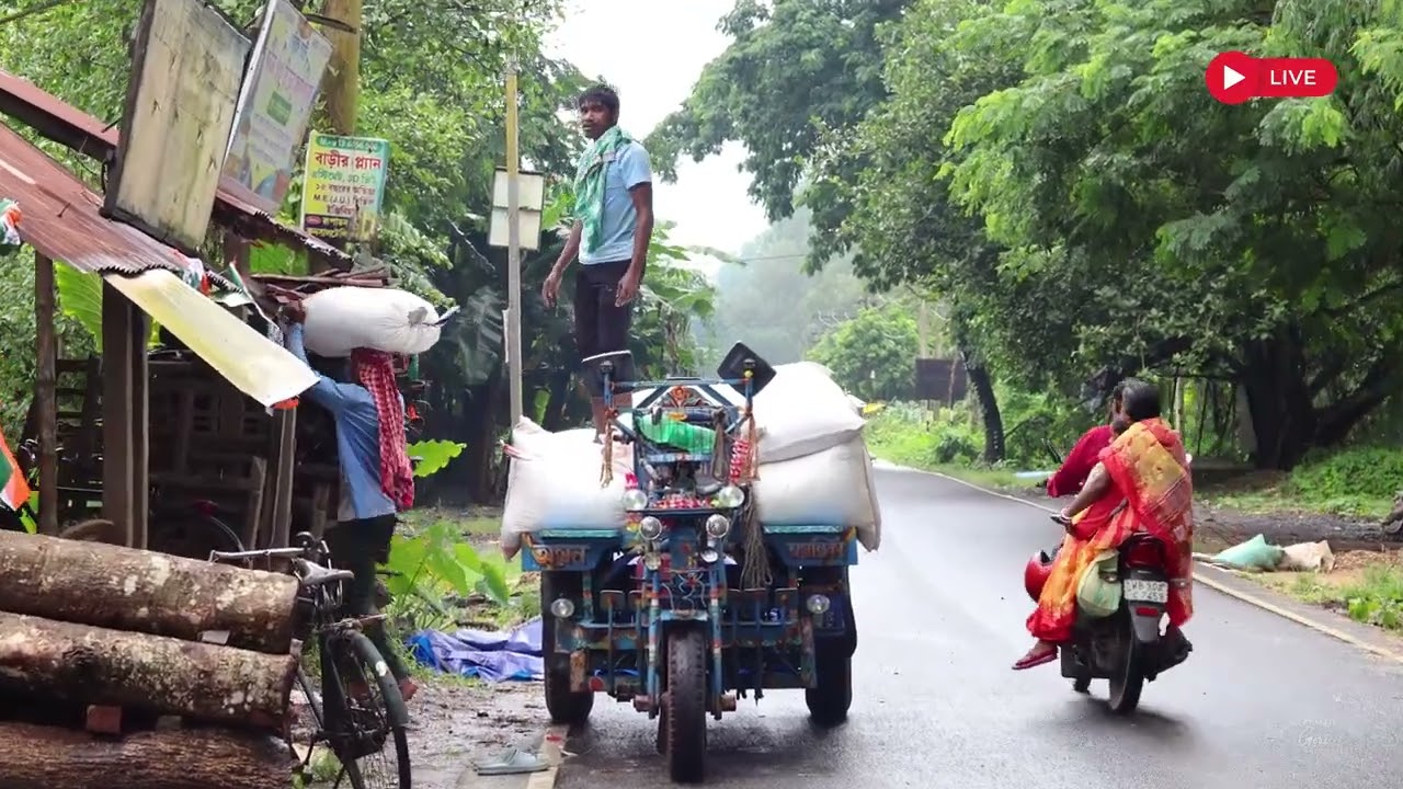 পায়ে হেঁটে ঘোলপুকুর বাজার || বিরুলিয়া, নন্দীগ্রাম, পূর্ব মেদিনীপুর || বৃষ্টির পরের লাইভ ভিডিও ||