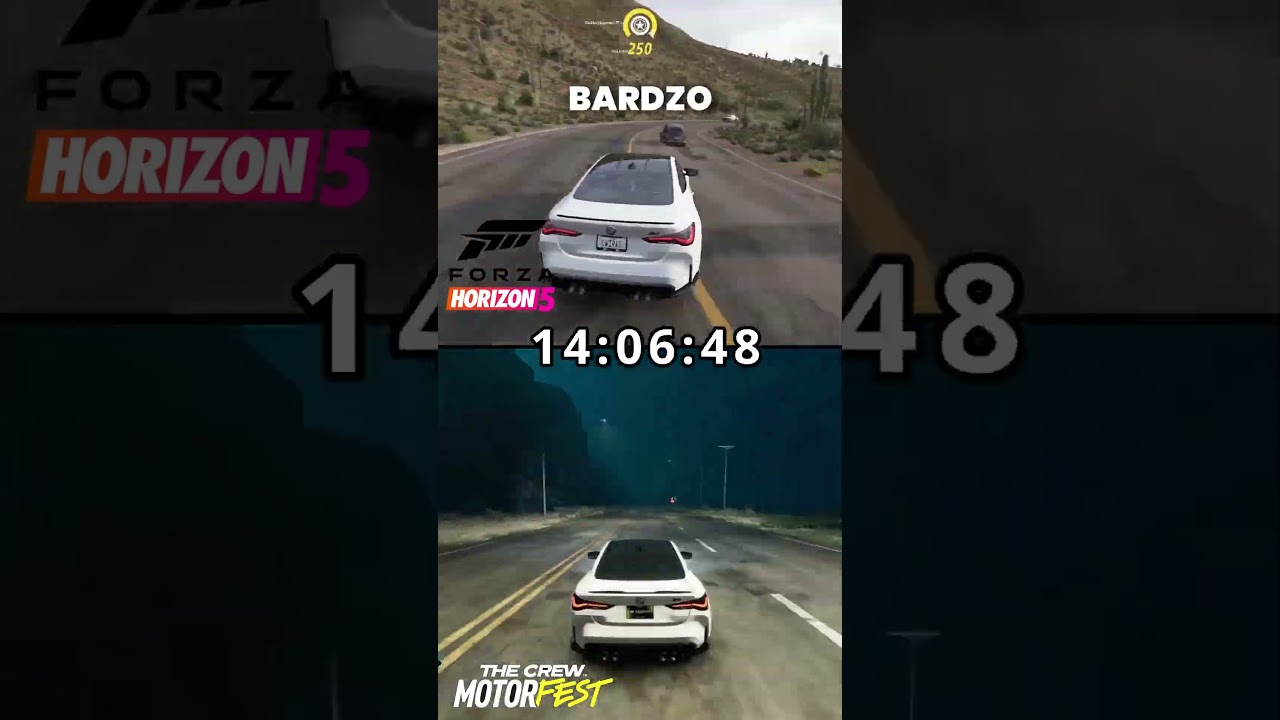 Okrążyłem CAŁĄ MAPĘ w THE CREW MOTORFEST I FORZA HORIZON 5 #shorts