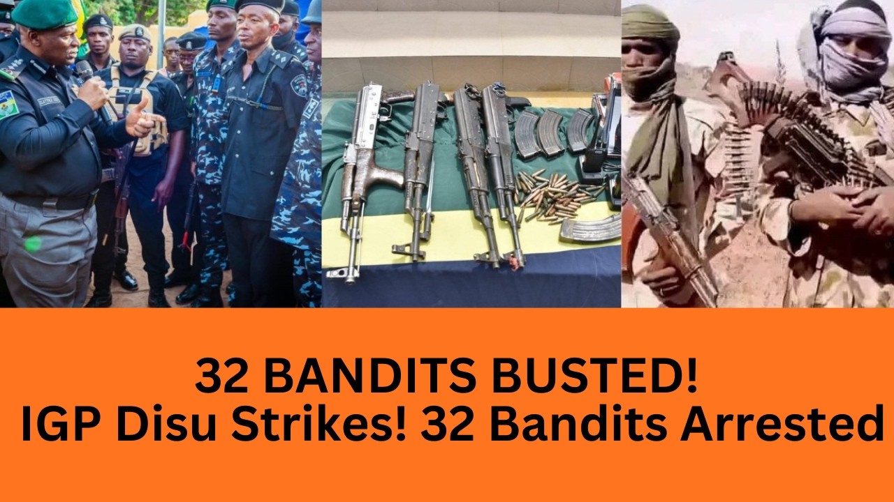 IGP DISU STRIKES! 32 Dangerous Bandits Arrested With Heavy Arms In Kwara State!