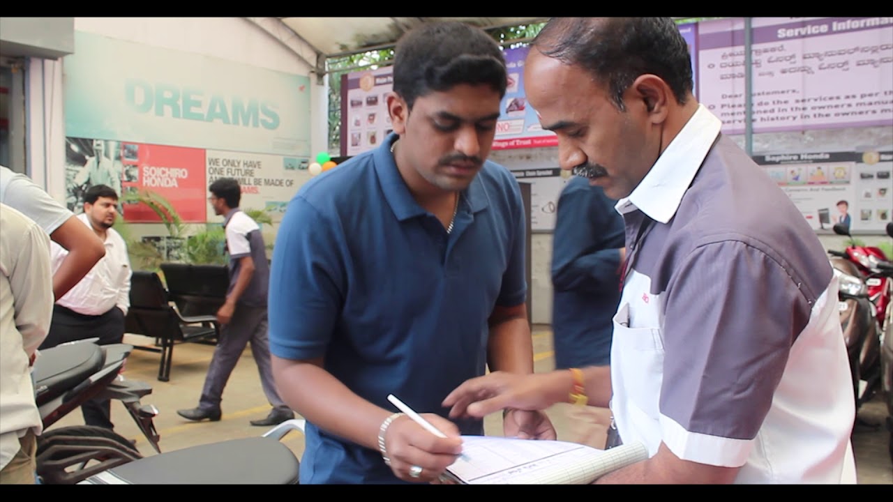 Exclusive Service center tour of Saphire Honda Two Wheeler