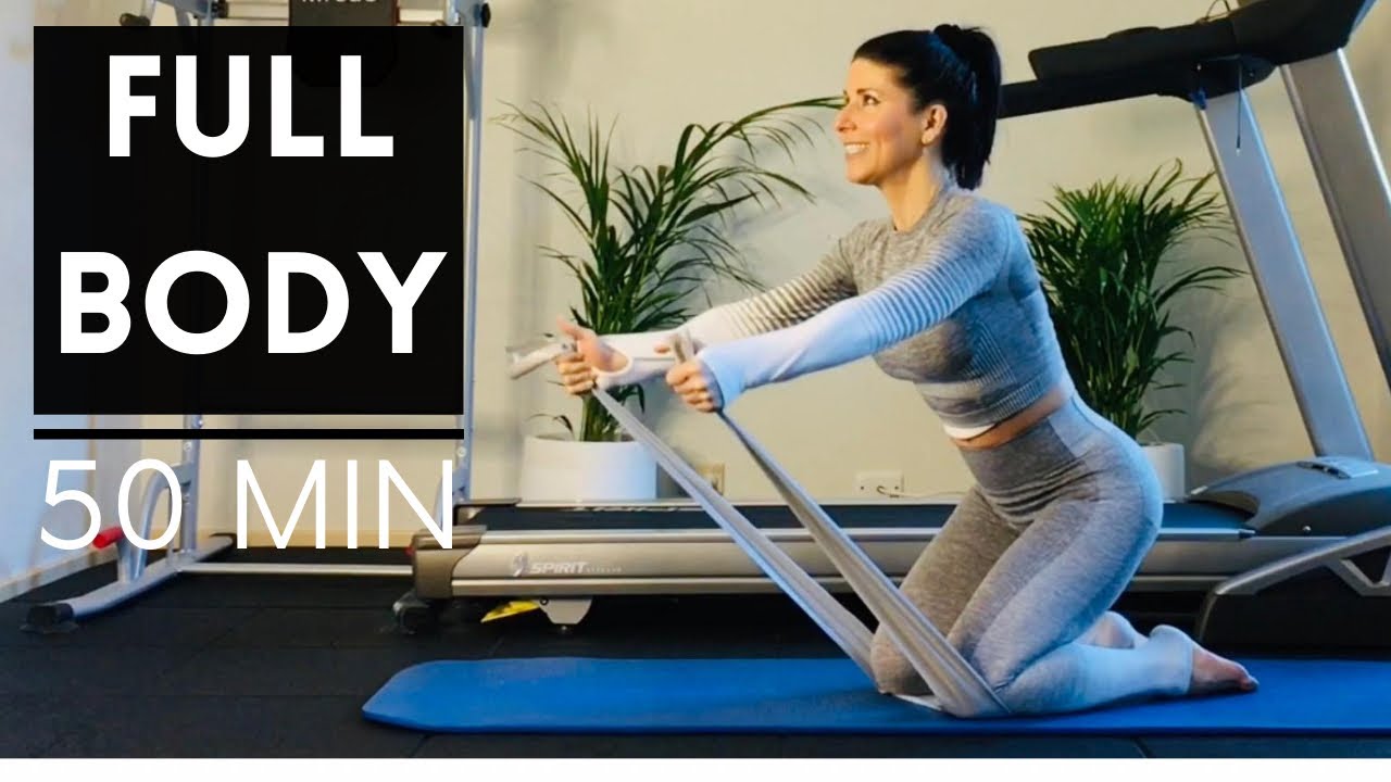 50 Min Pilates Resistance Band Workout, Full Body Sculpting at Home Workout