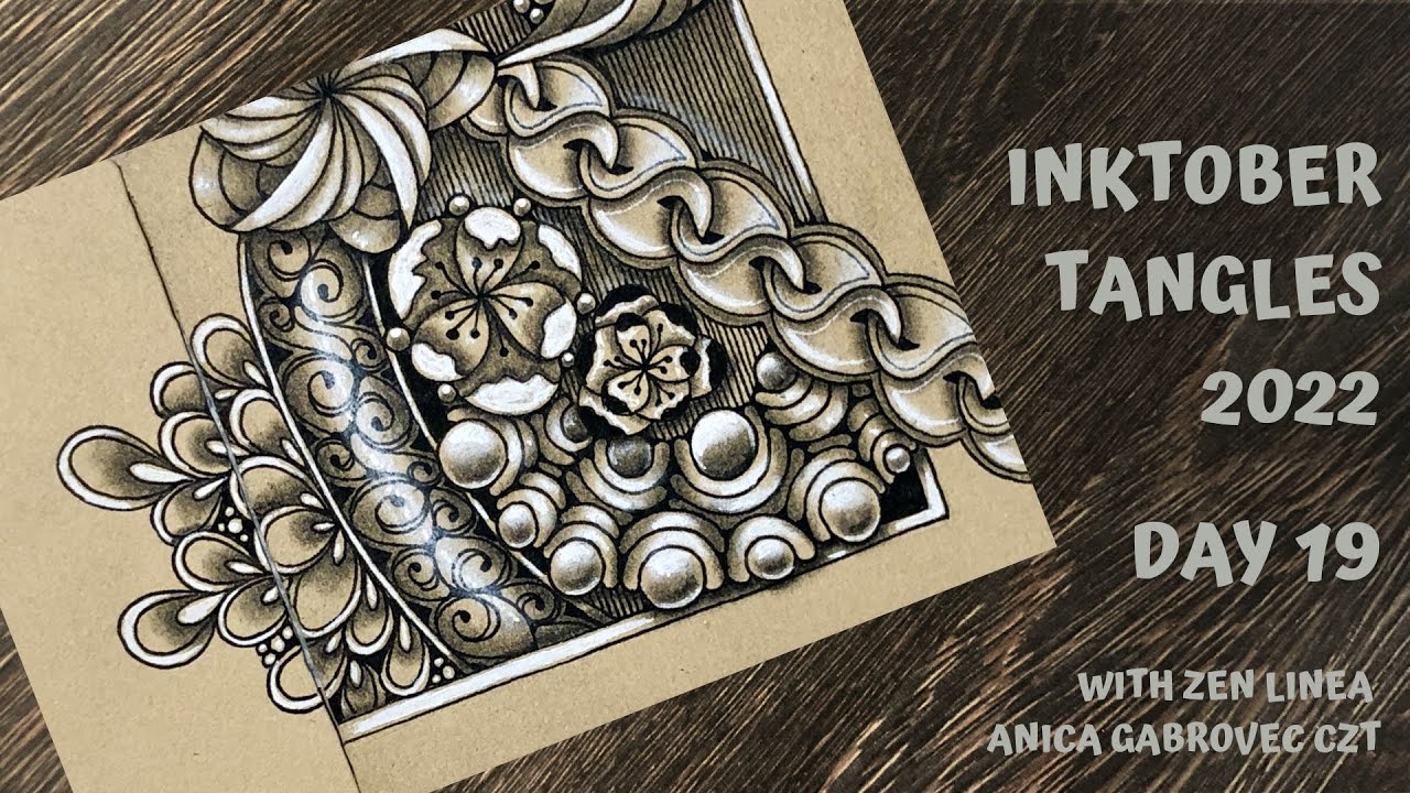 Inktober Tangles 2022 • Day 19 • TagH