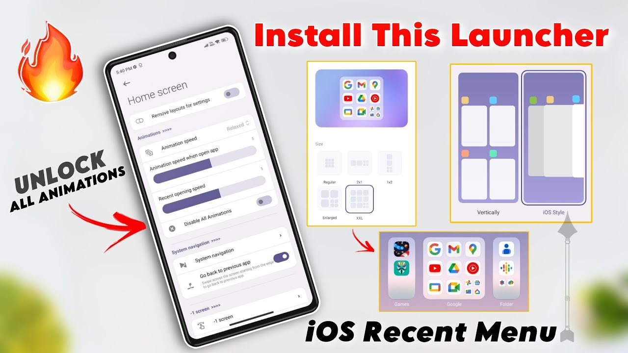 MIUI 15 Launcher For Miui 14 | Unlock All Animation - New Features | iOS Recent Style In Xiaomi 🔥