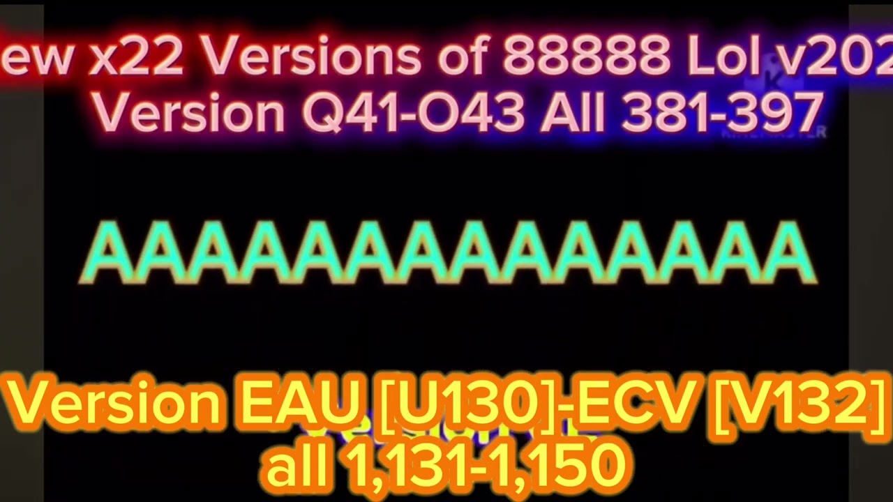 New x25 Versions of 88888 Lol v8226!