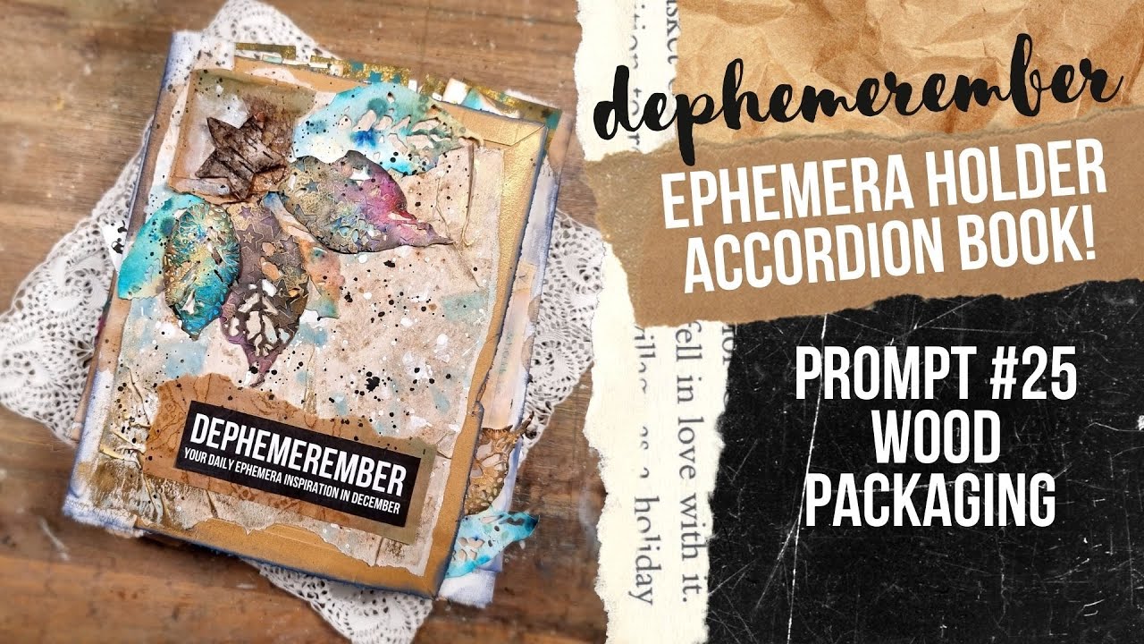 EPHEMERA HOLDER ACCORDION BOOK! DEPHEMEREMBER #25 [junk journal ephemera collab @49dragonflies]