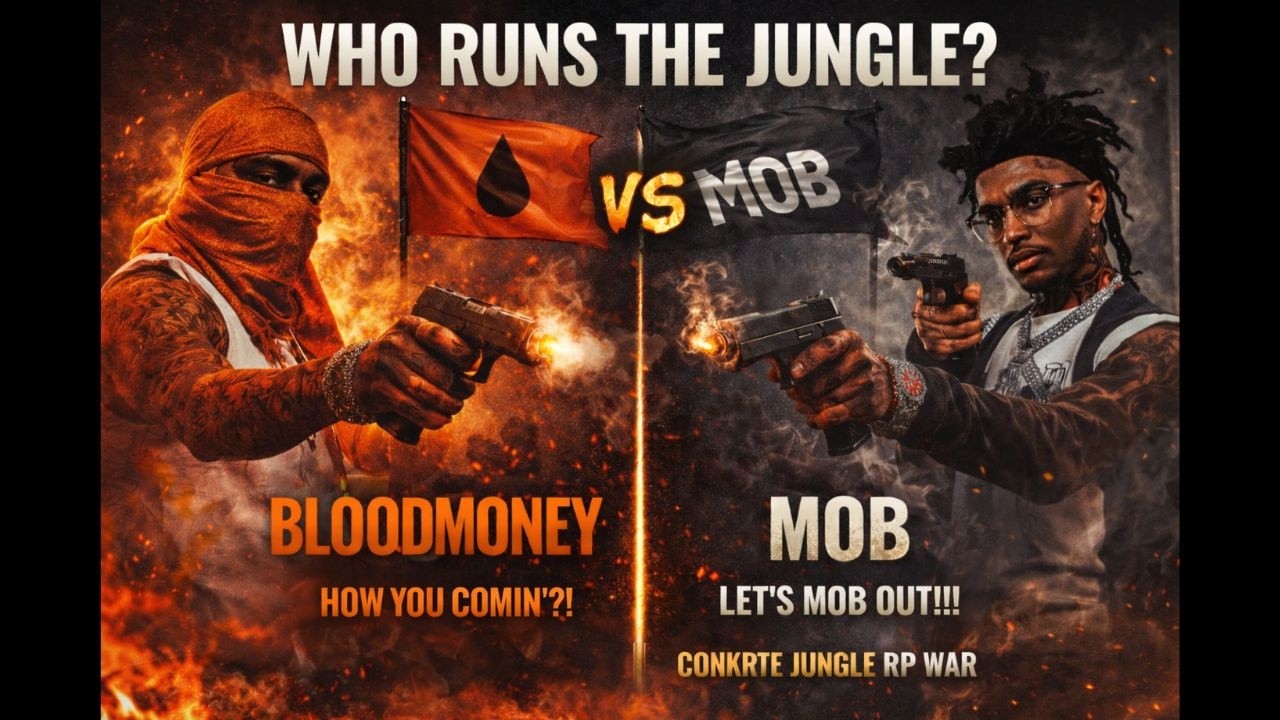 MOB Vs Bloodmoney | War In Conkrte Jungle RP