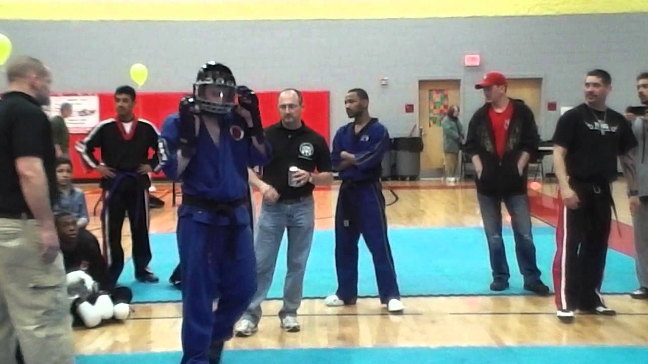 Brutal Right Cross In Full Contact Sparring Match