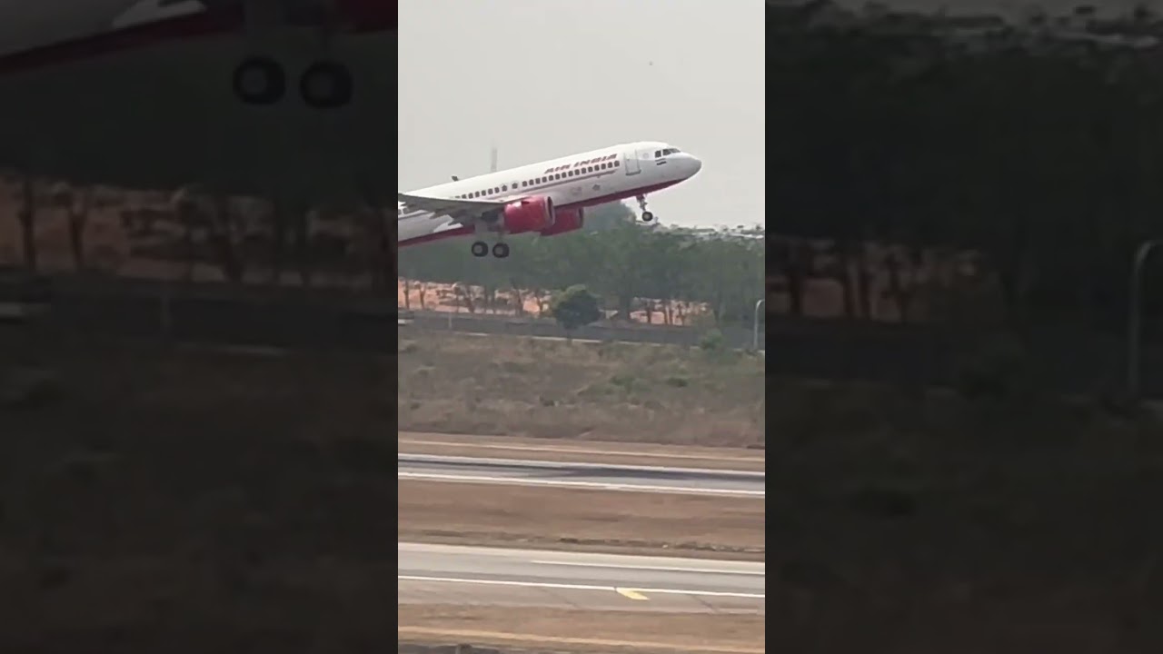 135K Views 😍Air India Takeoff from Shamshabad Airport (Hyderabad) #rajivgandhiinternationalairport
