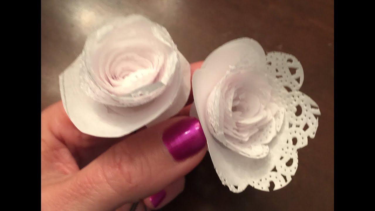 Rolled Paper Doily Flower