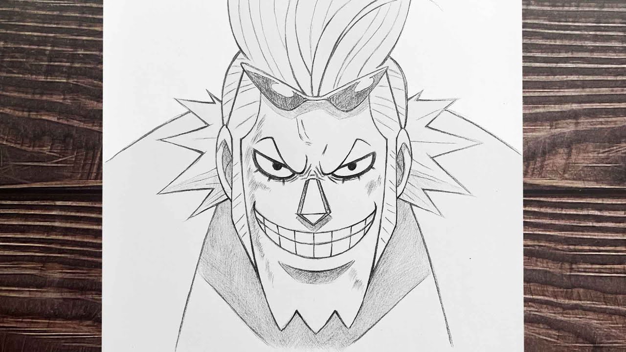 Easy anime sketch | how to draw Franky - [One Piece] | anime boy drawing step by step for beginners