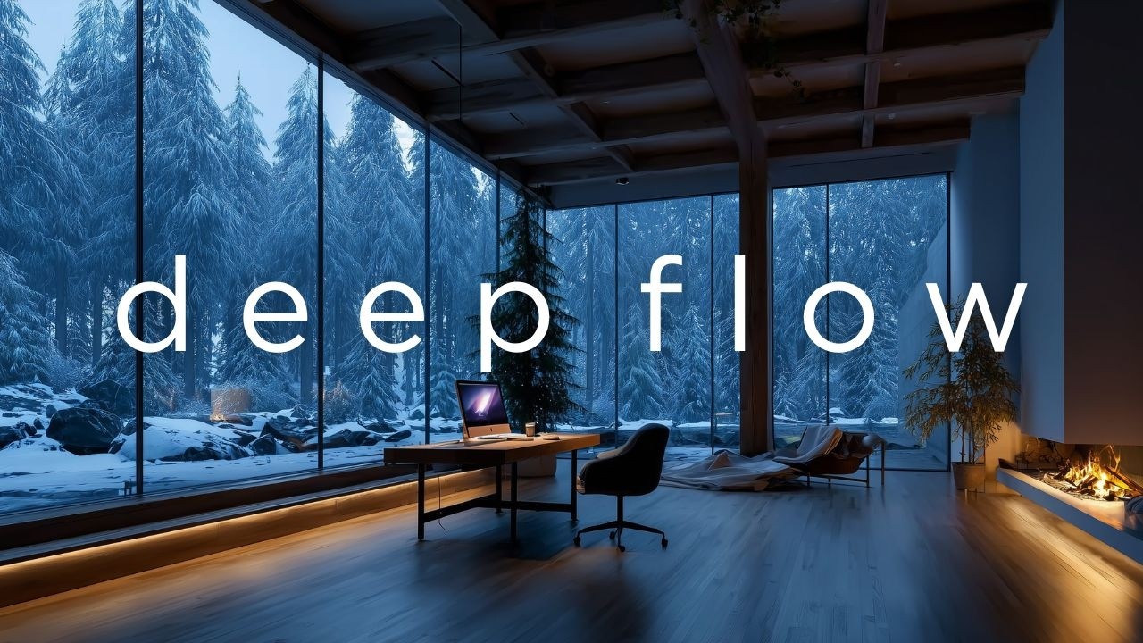 Focus Music &mdash; Deep Flow Mode | Study, Coding & Peak Productivity in a Luxury Winter Forest Office