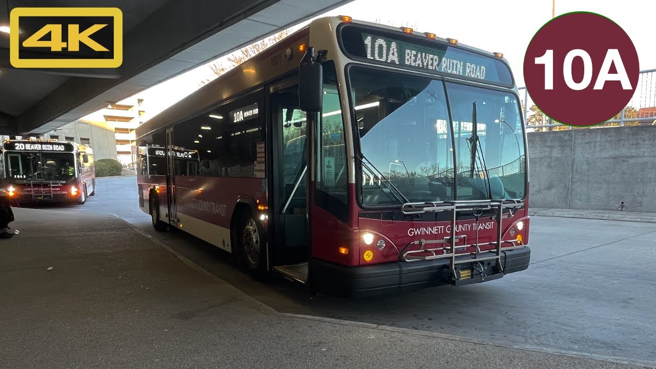 Gwinnett County Transit Bus 10A, MARTA Doraville Train Station to Beaver Ruin Road, 4K Bus Ride