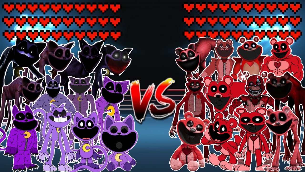 Catnap Monster Evolution vs Bearhug Monster Evolution! Meme battle