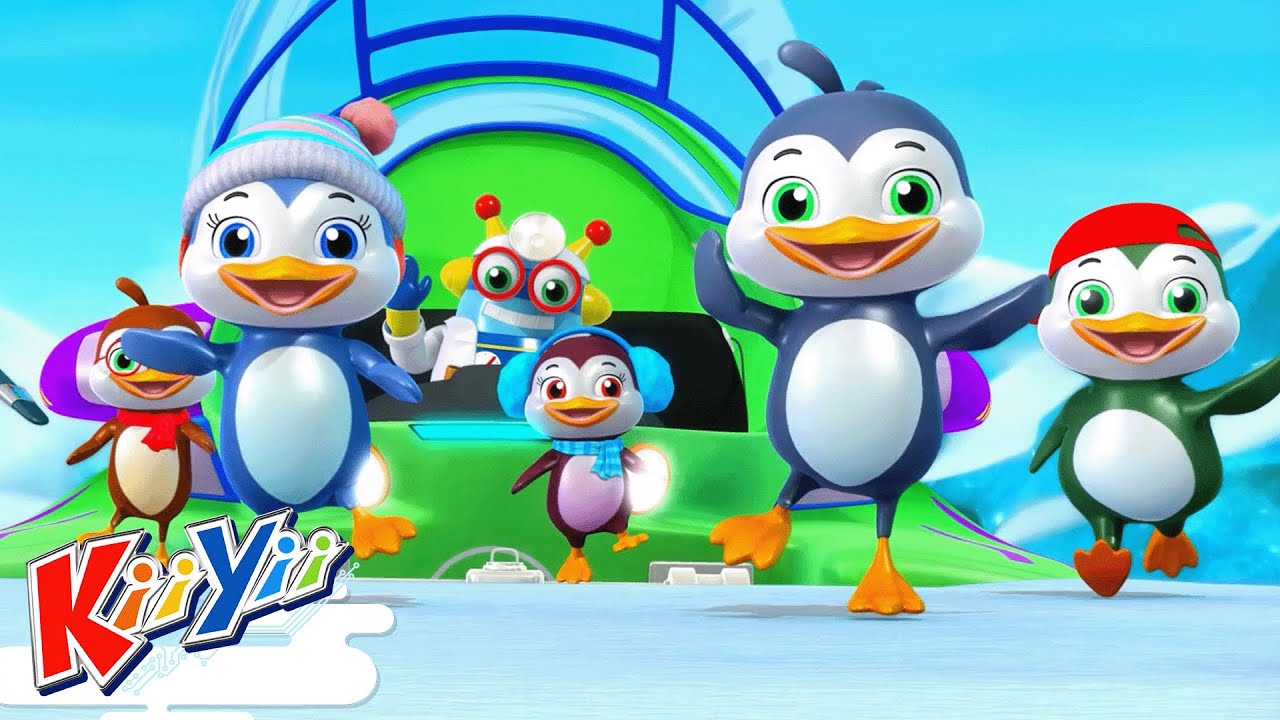 5 Little Penguins | KiiYii Kids Games and Songs - Sing and Play!