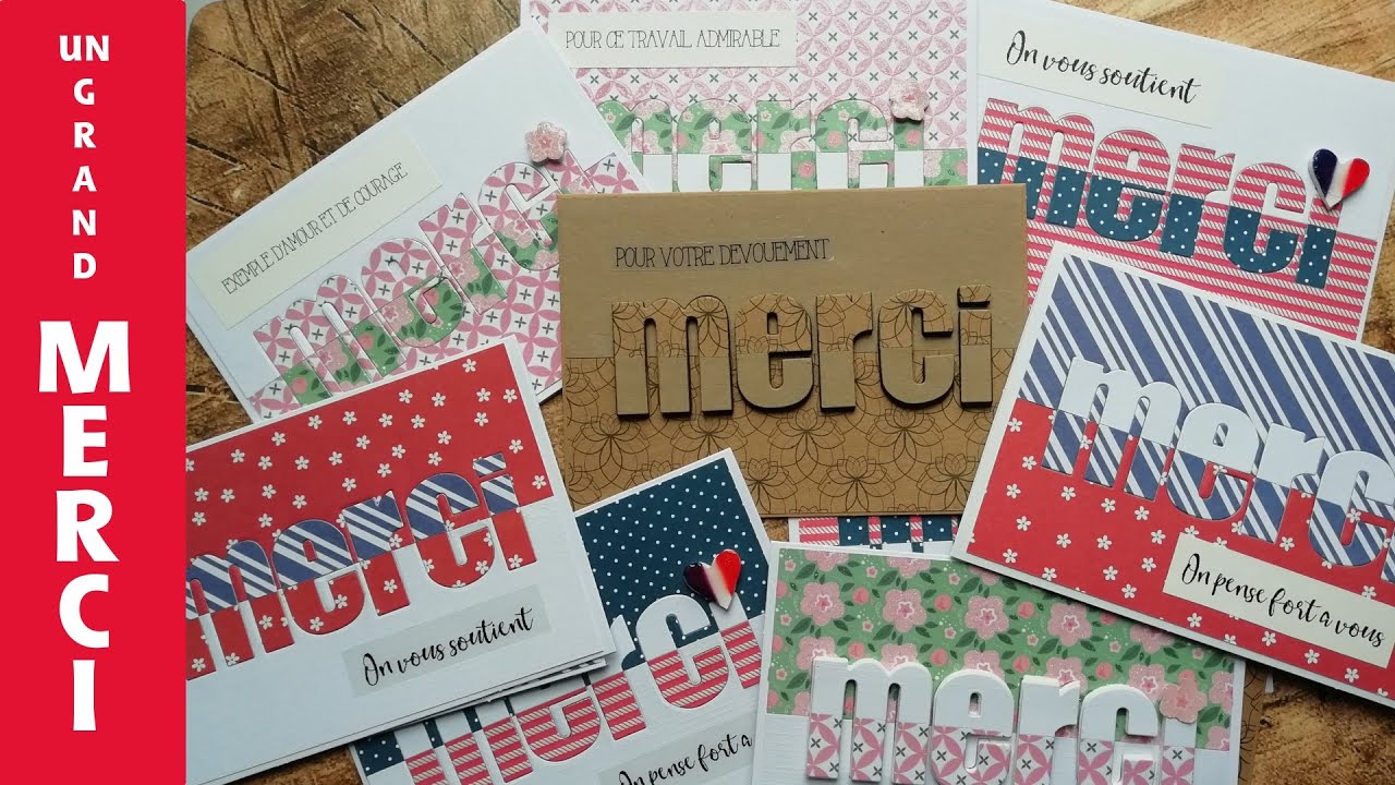 Scrapbooking Carterie tutoriels français – En temps de crise: Un grand merci! #jerestechezmoi