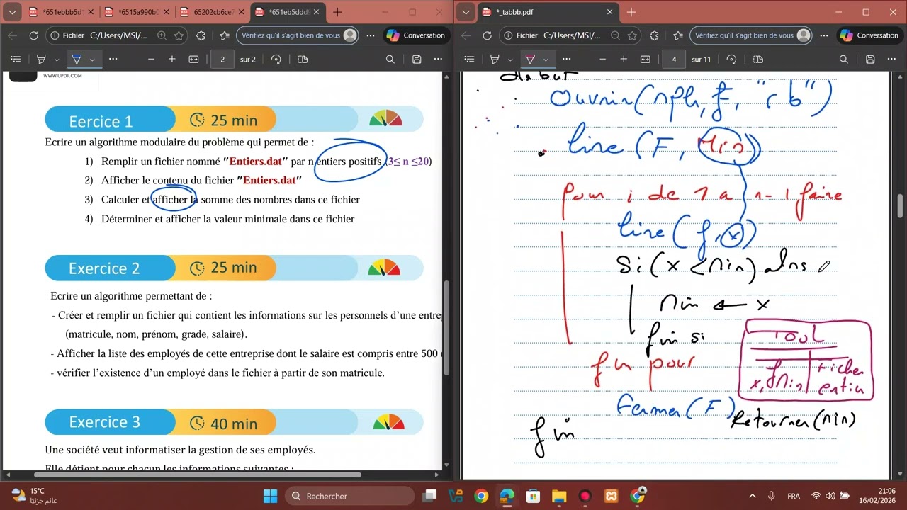 BAC INFO || Révsion exercice Fichier Binaire