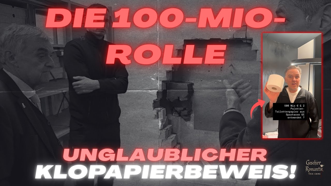 Millionenraub bei der Sparkasse Gelsenkirchen: Nach Aktenzeichen XY – Die Spur führt zum Klopapier!
