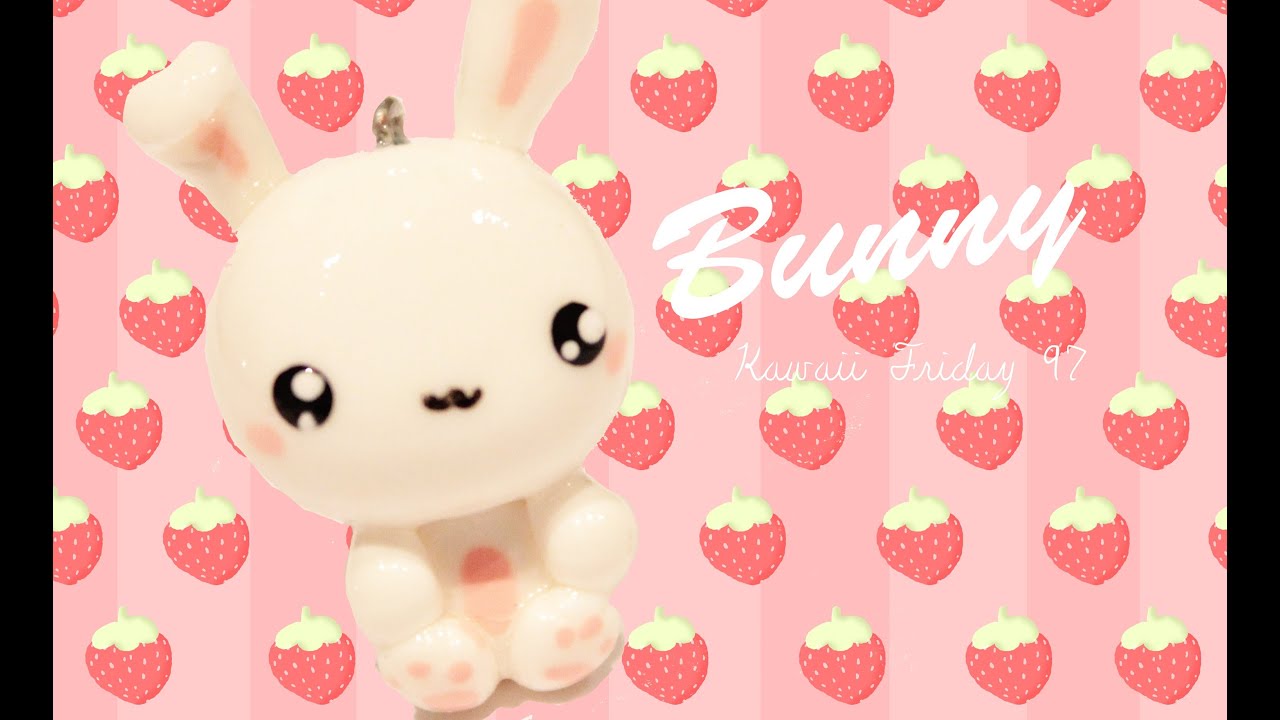 ◕‿◕ Cute Bunny! Kawaii Friday 97 - Tutorial in Polymer clay!