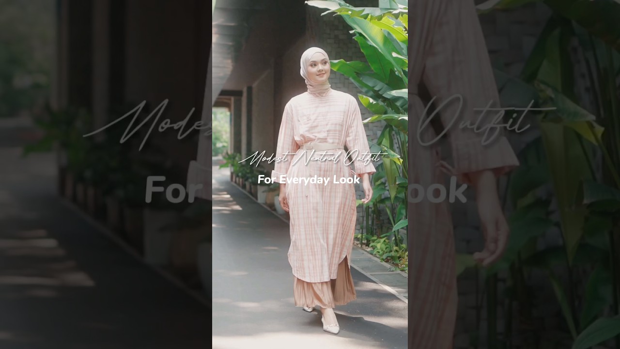 Modest Neutral Outfit for Everyday Look #HIJUP #Shorts
