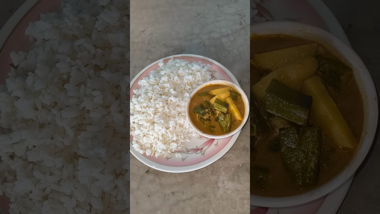 Aloo bhindi ki sabzi.#bhindi #shortsfeed #bhindirecipe #bhindifry #shortsviral #bhindisabji