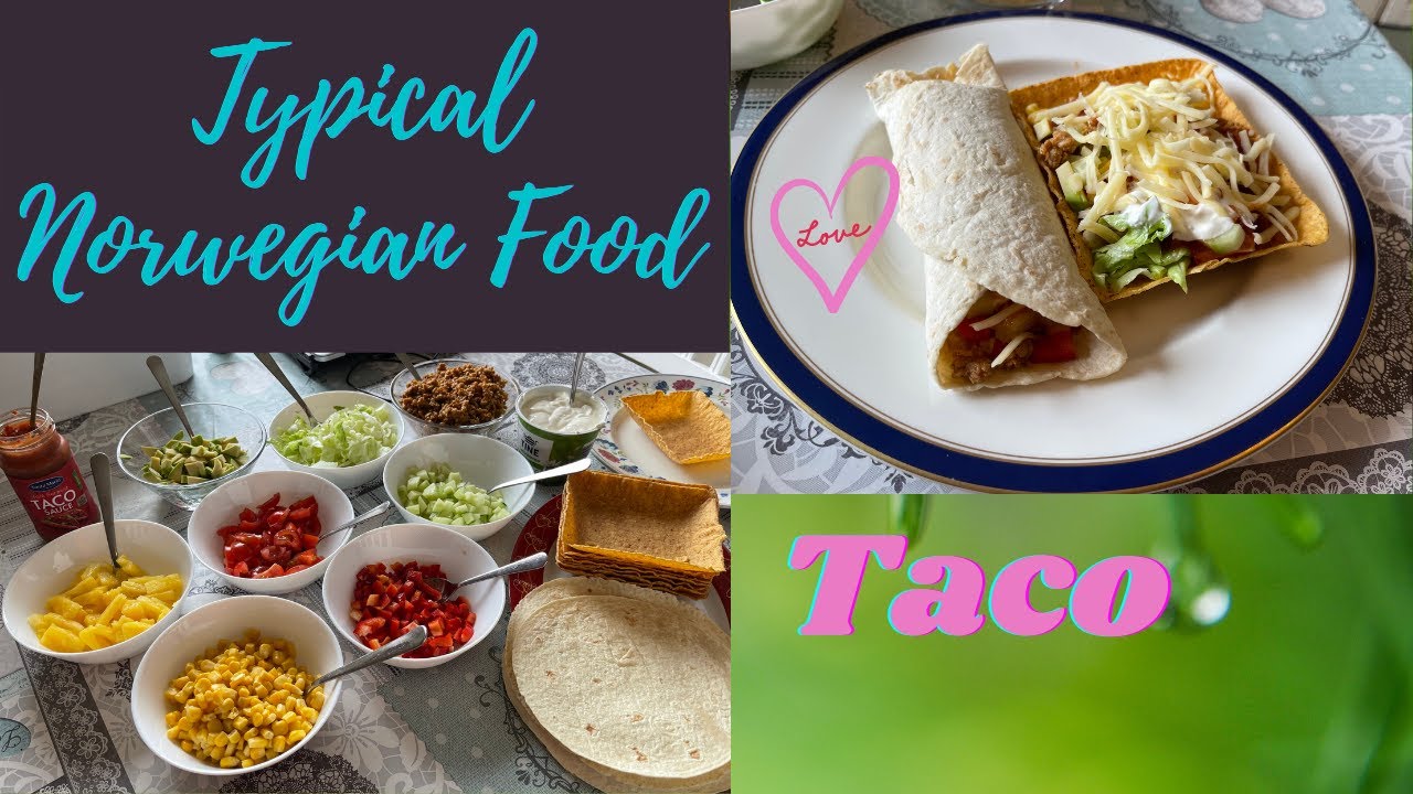 Typical Norwegian food taco 