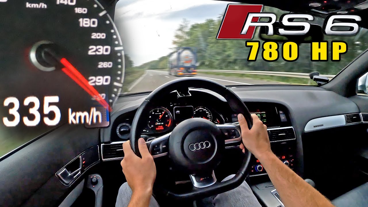 780HP TUNED AUDI RS6 C6 V10 BiTURBO | 335KM/H on AUTOBAHN