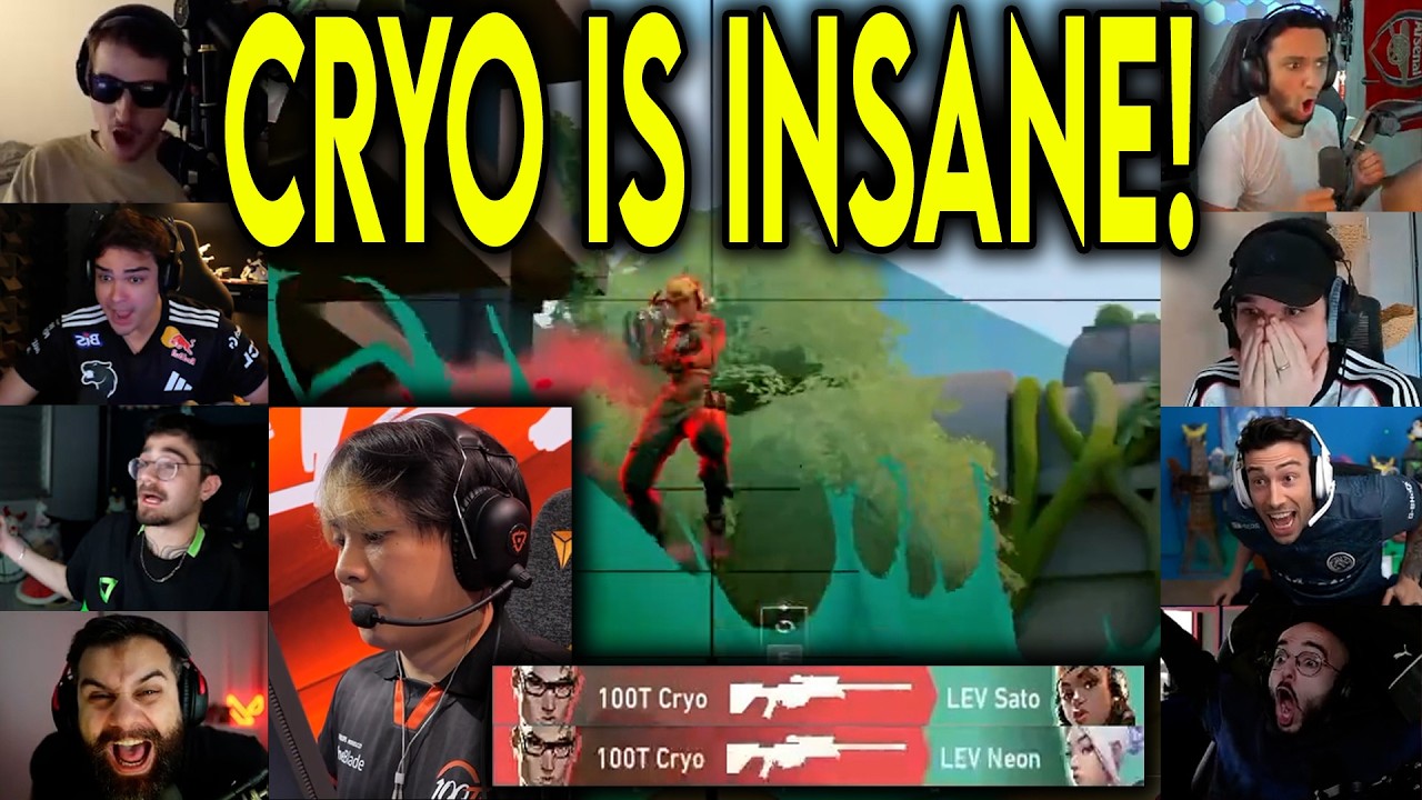 Valorant Streamers React To 100T Cryo INSANE SHOT On LEV Sato In VCT