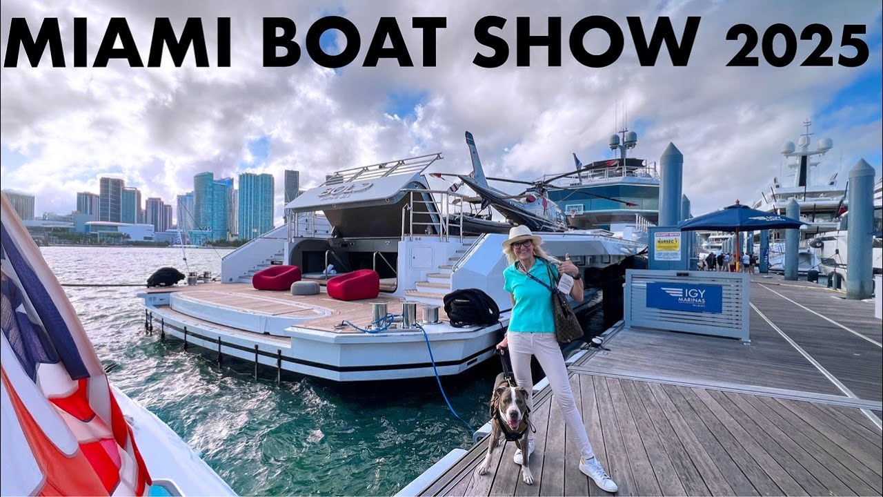Miami Boat Show 2025 LIVE Boat & Sailing Yachts Dock Tour
