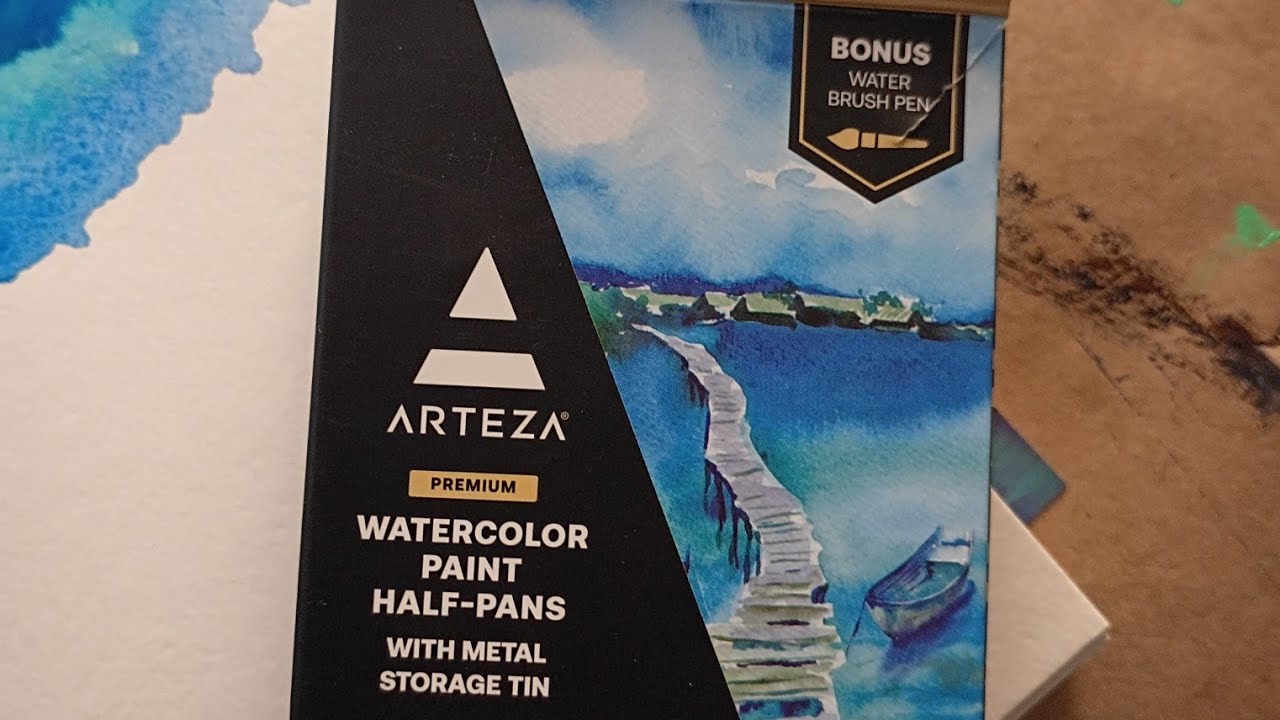 Тестирование и свотчи оттенков Arteza Ocean Colors в полукюветах #alwaysaudrea #watercolor #swatc...