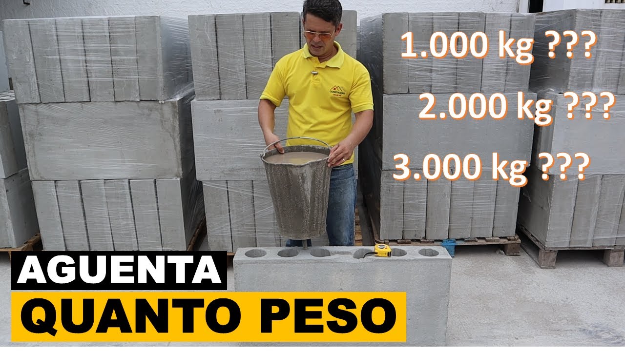 Quanto peso suporta o bloco de concreto celular?