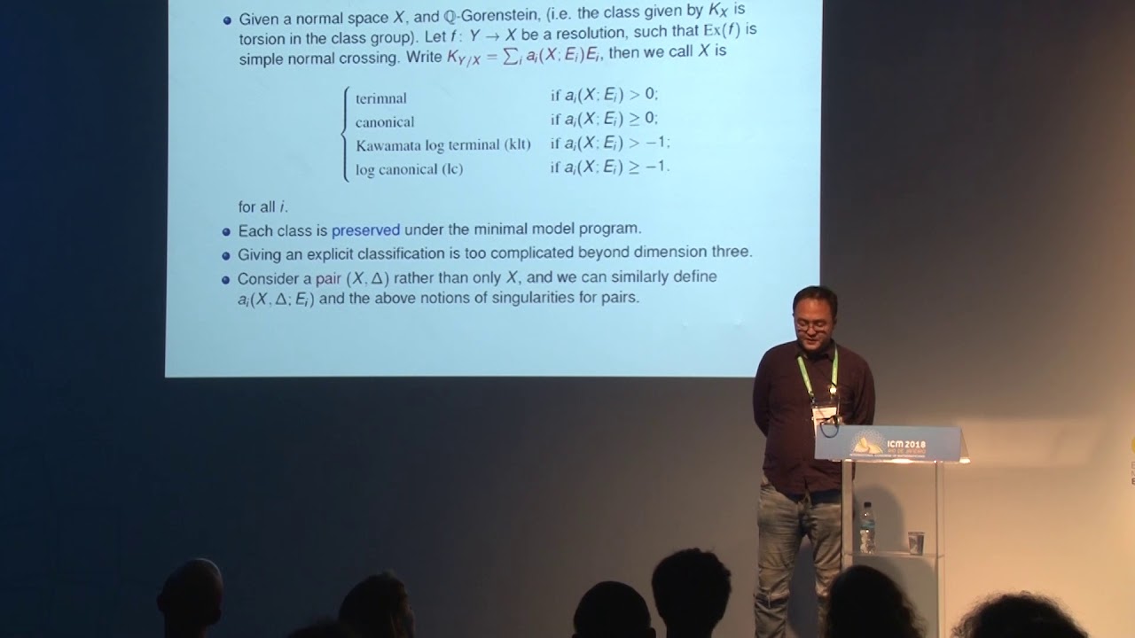 Interaction between singularity theory and the minimal model program &ndash; Chenyang Xu &ndash; ICM2018