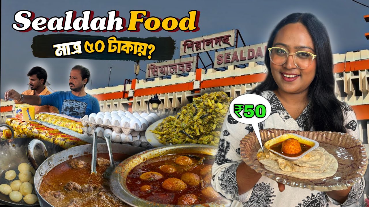 ₹50 Budget Food at Sealdah | Cheapest Street Food in Kolkata