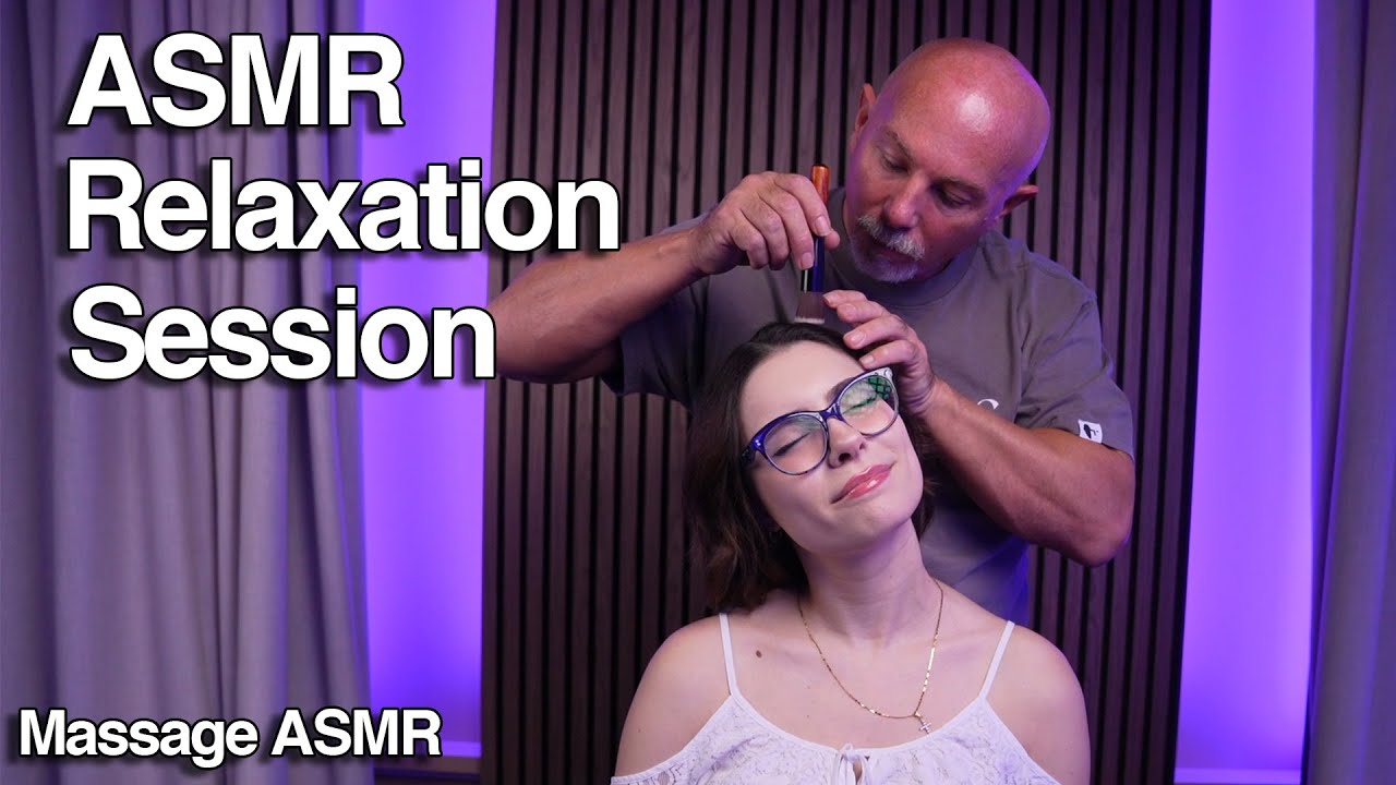 ASMR Relaxation Session with @CelainesASMR  Head & Shoulder Massage with Face Brushing