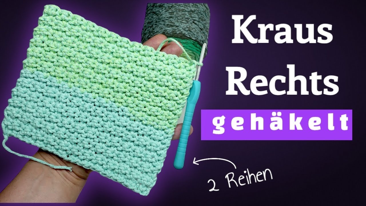 Sieht gestrickt aus – ist aber gehäkelt! Einfaches 2-Reihen-Muster