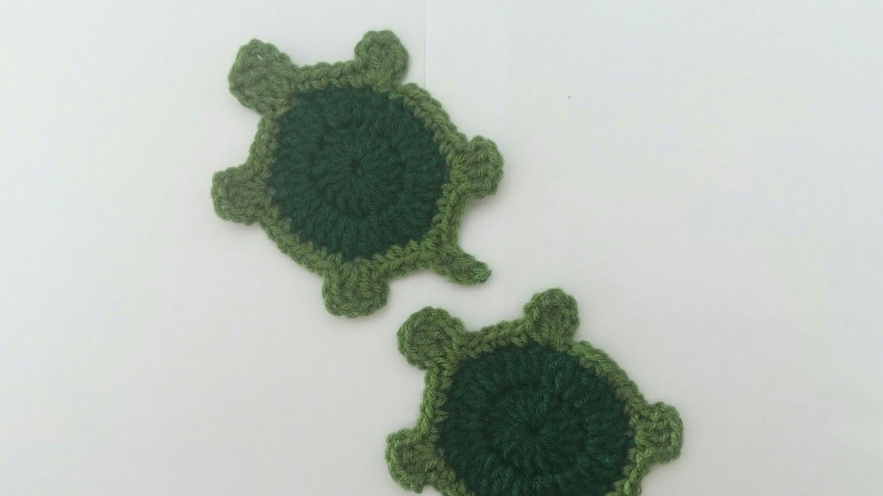 How to Crochet Turtle/Tortoise Applique Tutorial