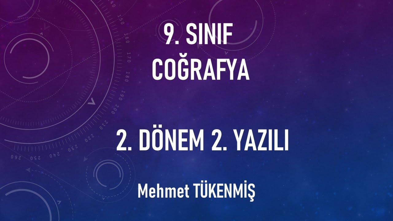 9.Sınıf Coğrafya 2.Dönem 2.Yazılı Örneği