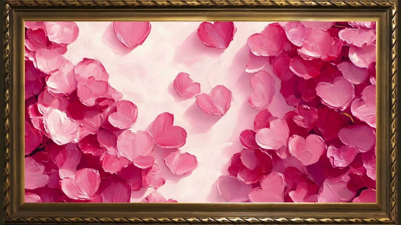 OVERFLOWING LOVE | FRAMED TV ART WALLPAPER SCREENSAVER BACKGROUND | VALENTINE'S DAY | 2 HRS