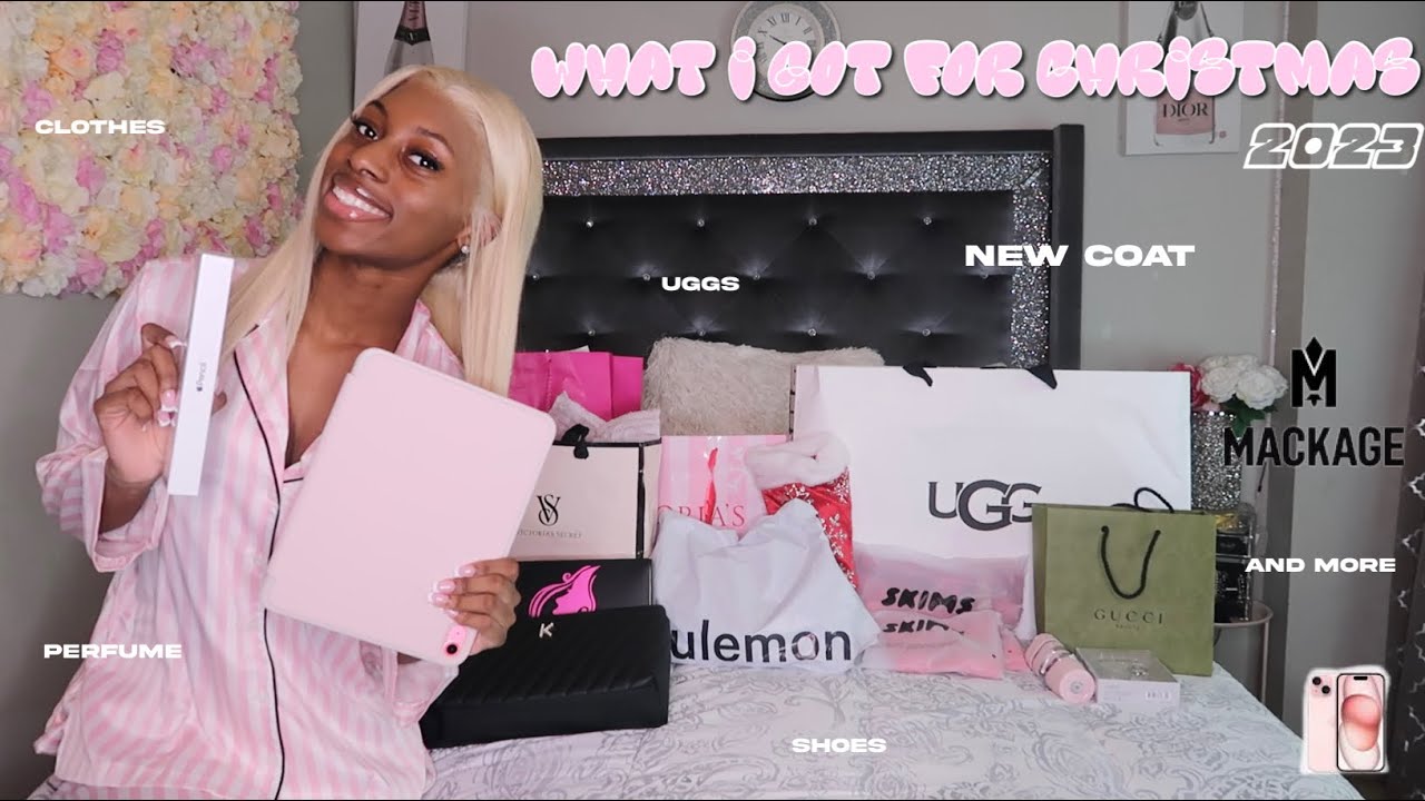 WHAT I GOT FOR CHRISTMAS 2023 | LULULEMON, MACKAGE,GUCCI,UGGS & MORE FT . #kitliferu
