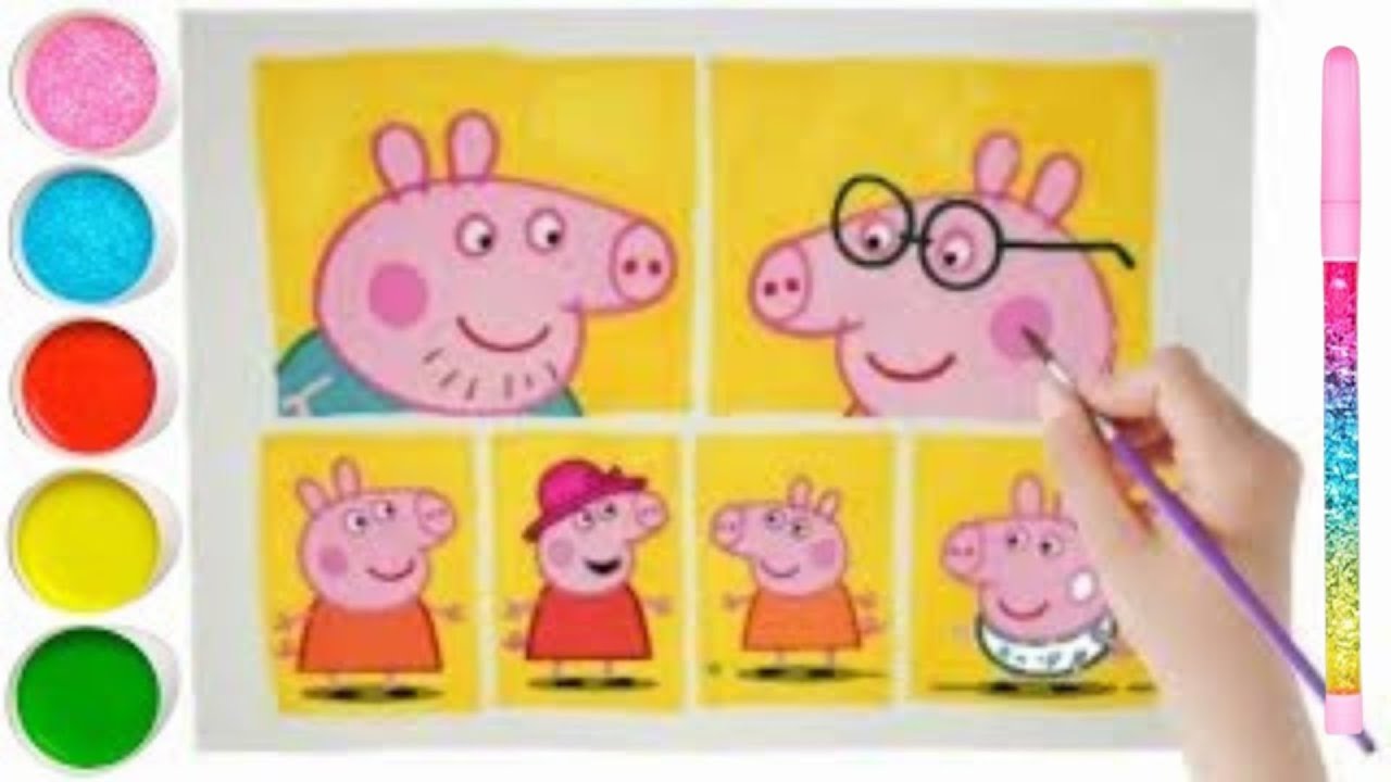 "Peppa Pig Drawing and Coloring Fun for Kids 🎨🐷"