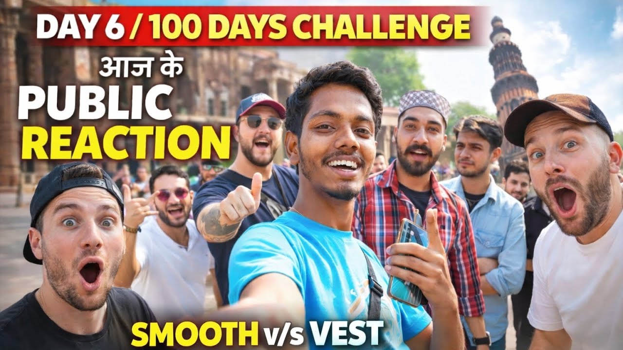 😯😯American Reaction to Indian Public Vlog | 100 Days Challenge Day 6 ! #vlog #america #reaction 