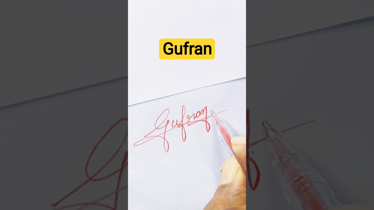 Gufran name signature style