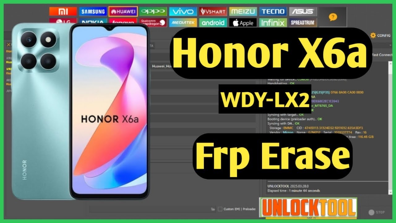 Honor X6a Frp Bypass Unlock Tool