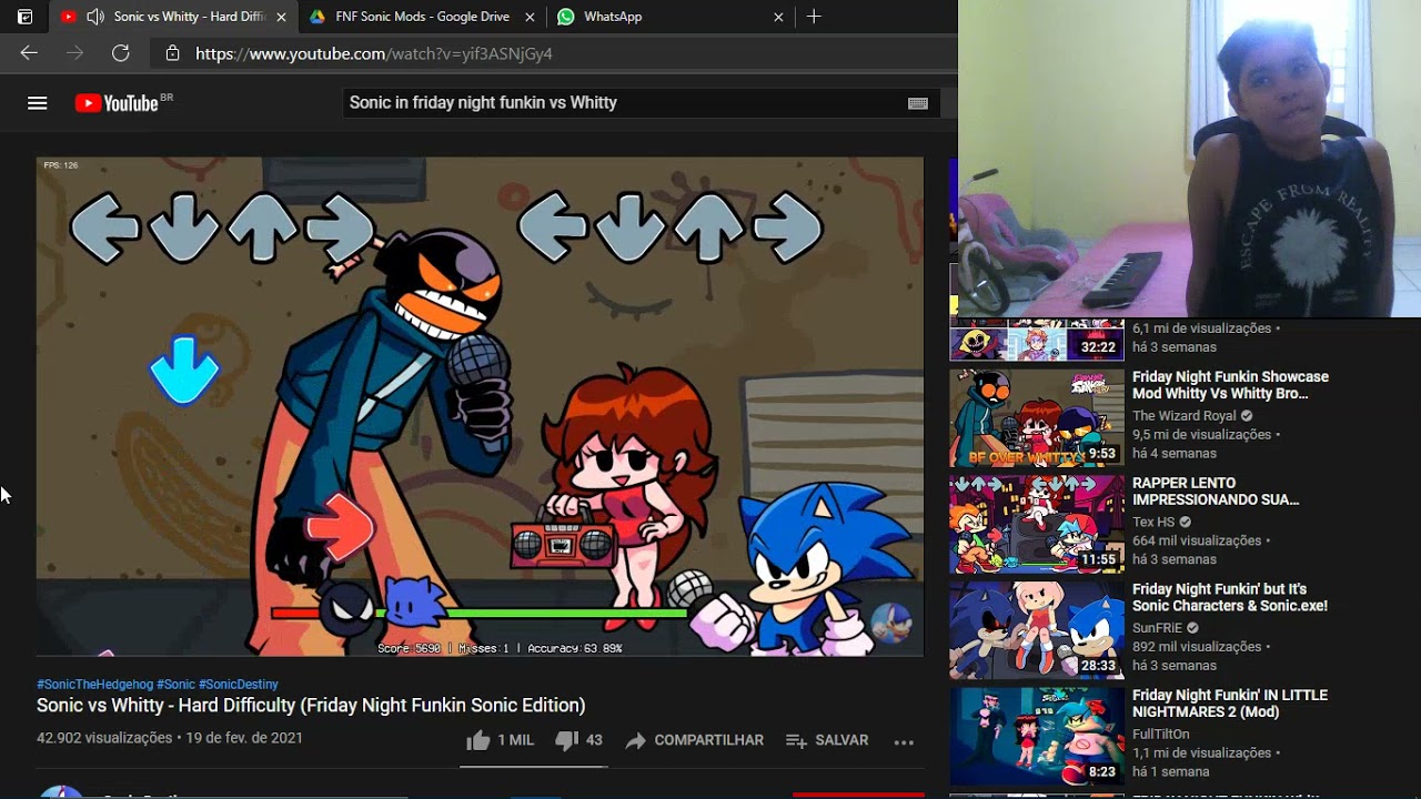 Sonic in Friday Night Funkin VS Whitty